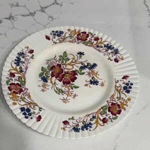 Wildflower dinner plate Booths Flowerpiece made in England 11 inch Vintage Blue